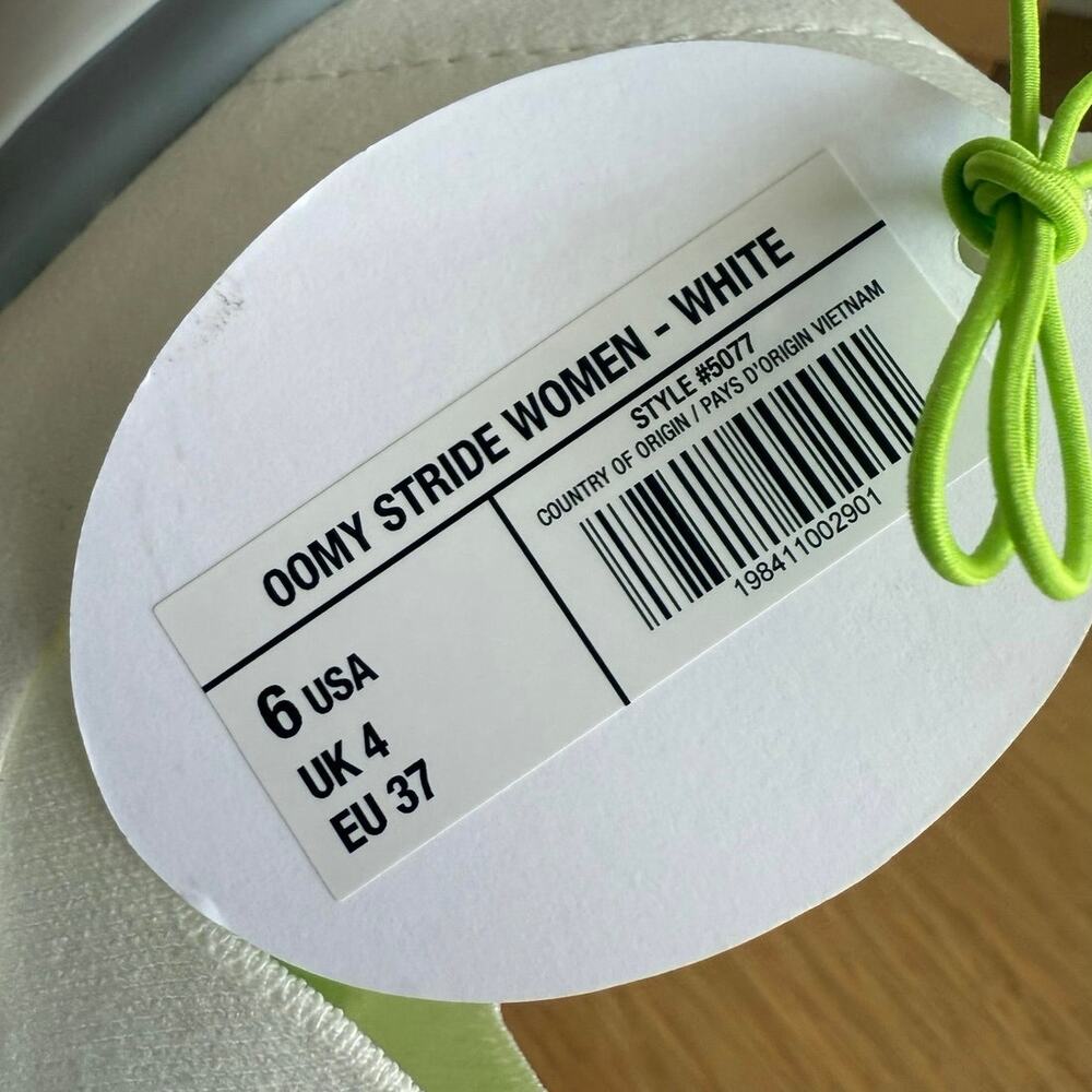 OOFOS OOMY Stride White/Grey Women Recovery Sneaker - SZ 6 - Picture 9 of 9